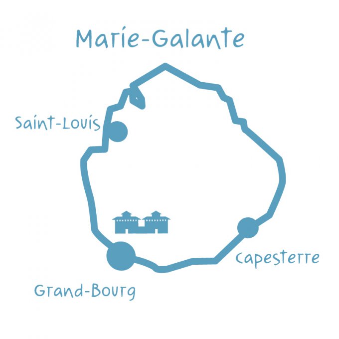 Location de villa Marie Galante - La Maison Casa Blue - Guadeloupe